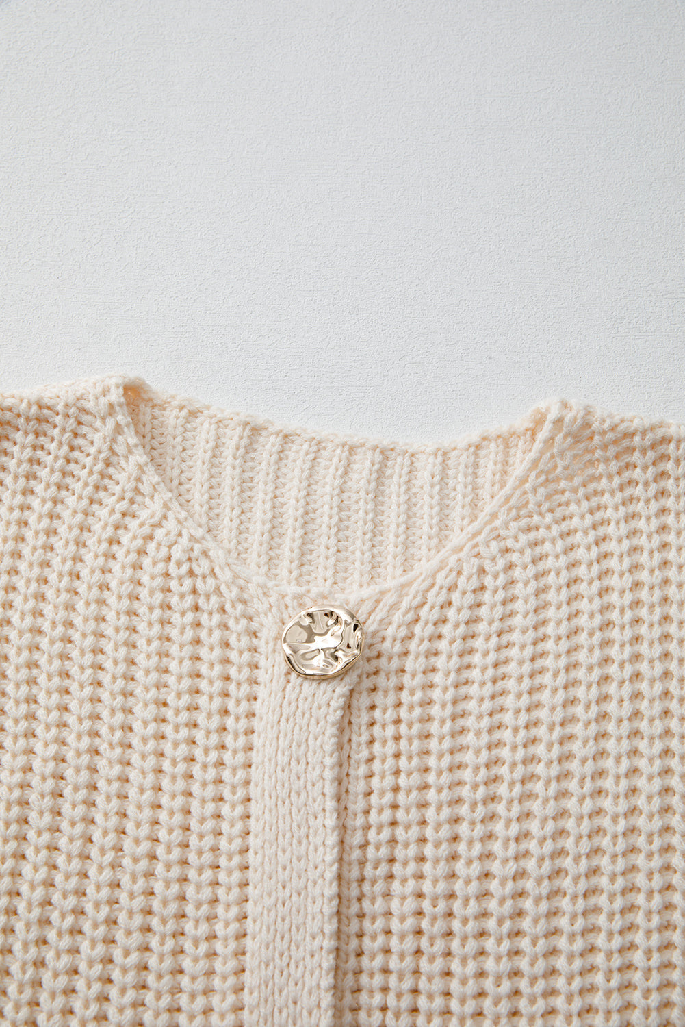Textured Knit Buttoned Pocket Sweater Vest