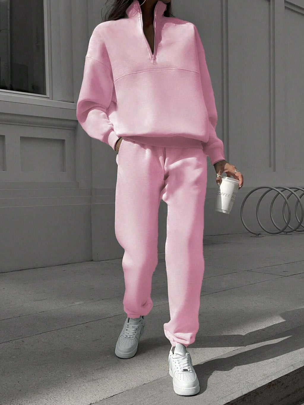 Long-Sleeve Zip-Up Sports Sweatshirt
