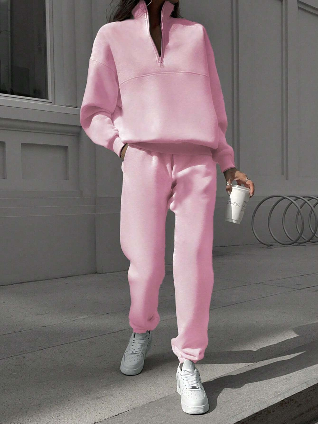 Long-Sleeve Zip-Up Sports Sweatshirt