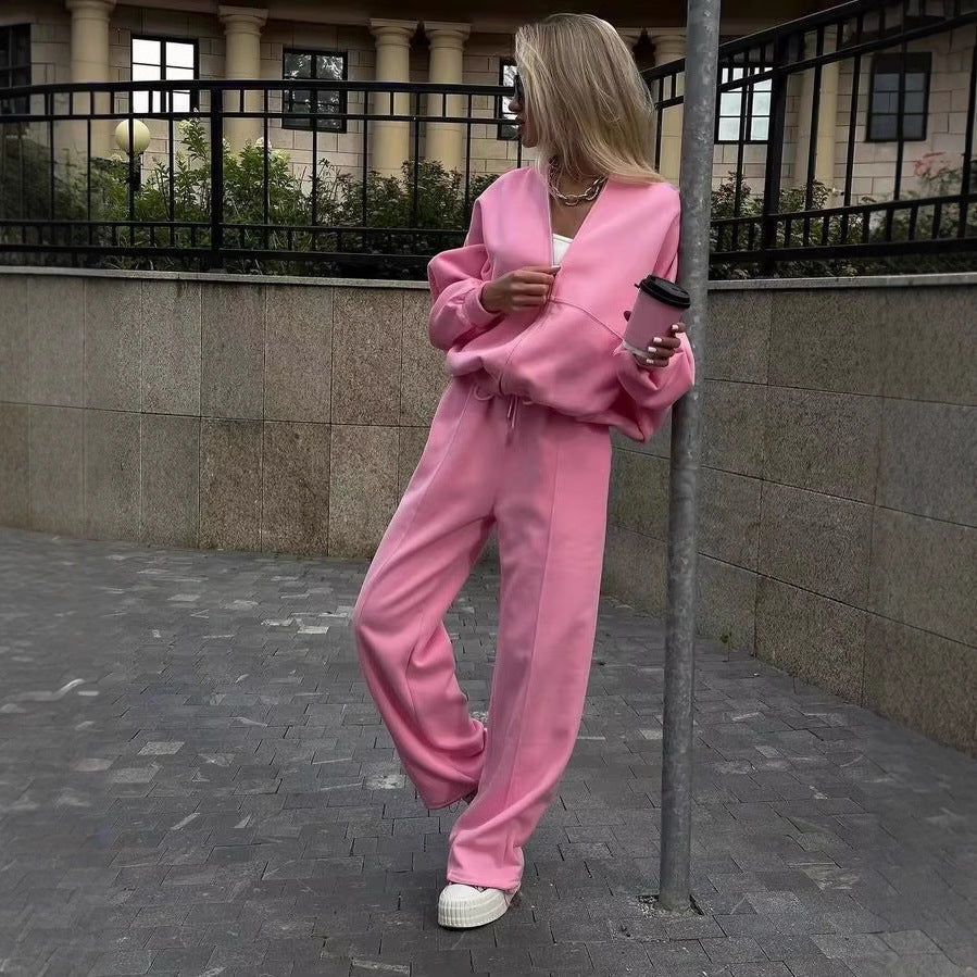 Summit Zip Lounge Set - Casual Performance Knitwear Duo