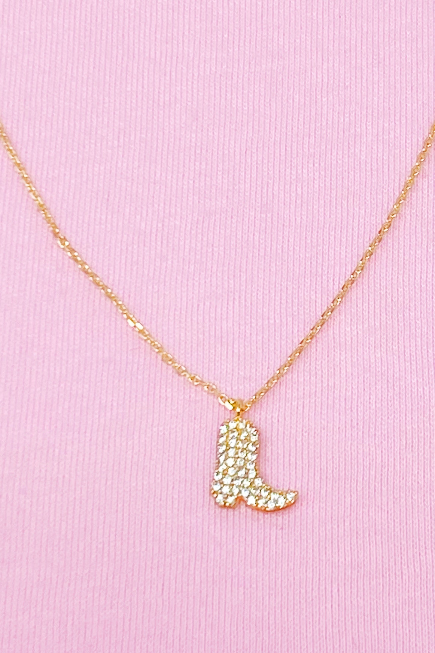 Glam Cowgirl Boot Necklace