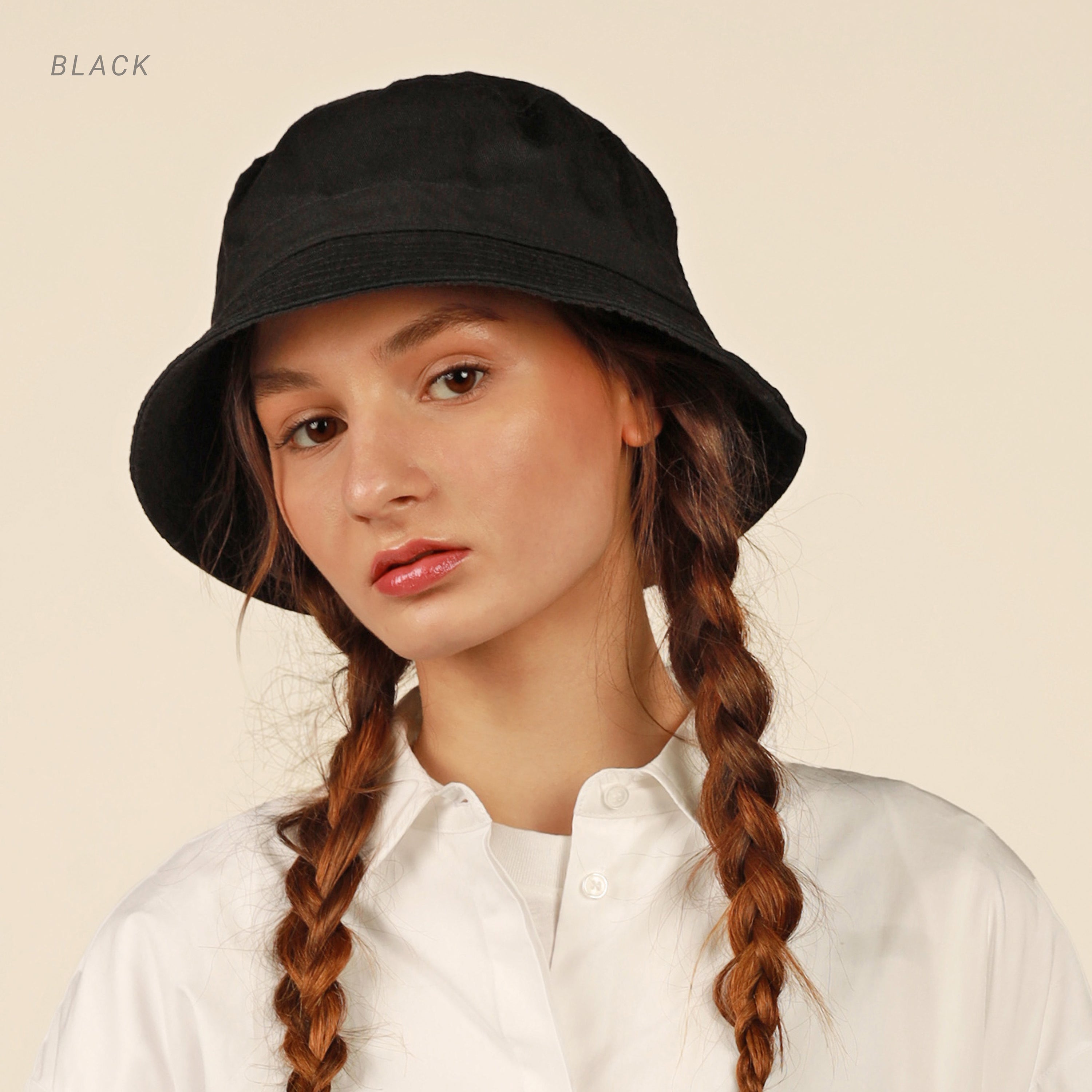 Classic Cotton Bucket Hat – Lightweight Summer Sun Hat for Women
