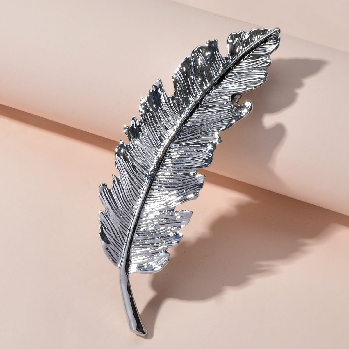 Feather Metal Hair Clips