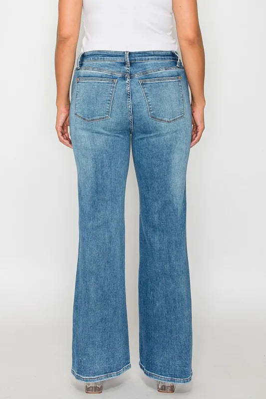 Bootcut Mid-Rise Cat Whisker Jeans