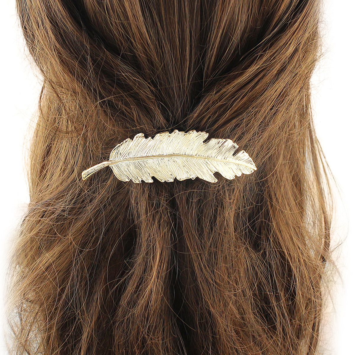 Feather Metal Hair Clips