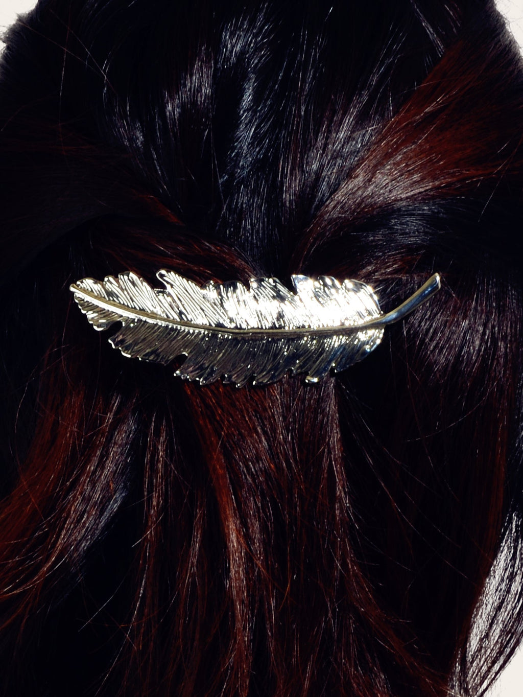 Feather Metal Hair Clips