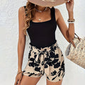Floral Square Neck Tank Lounge Set