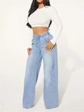 Edition 25 High-Waist Drawstring Wide-Leg Jeans