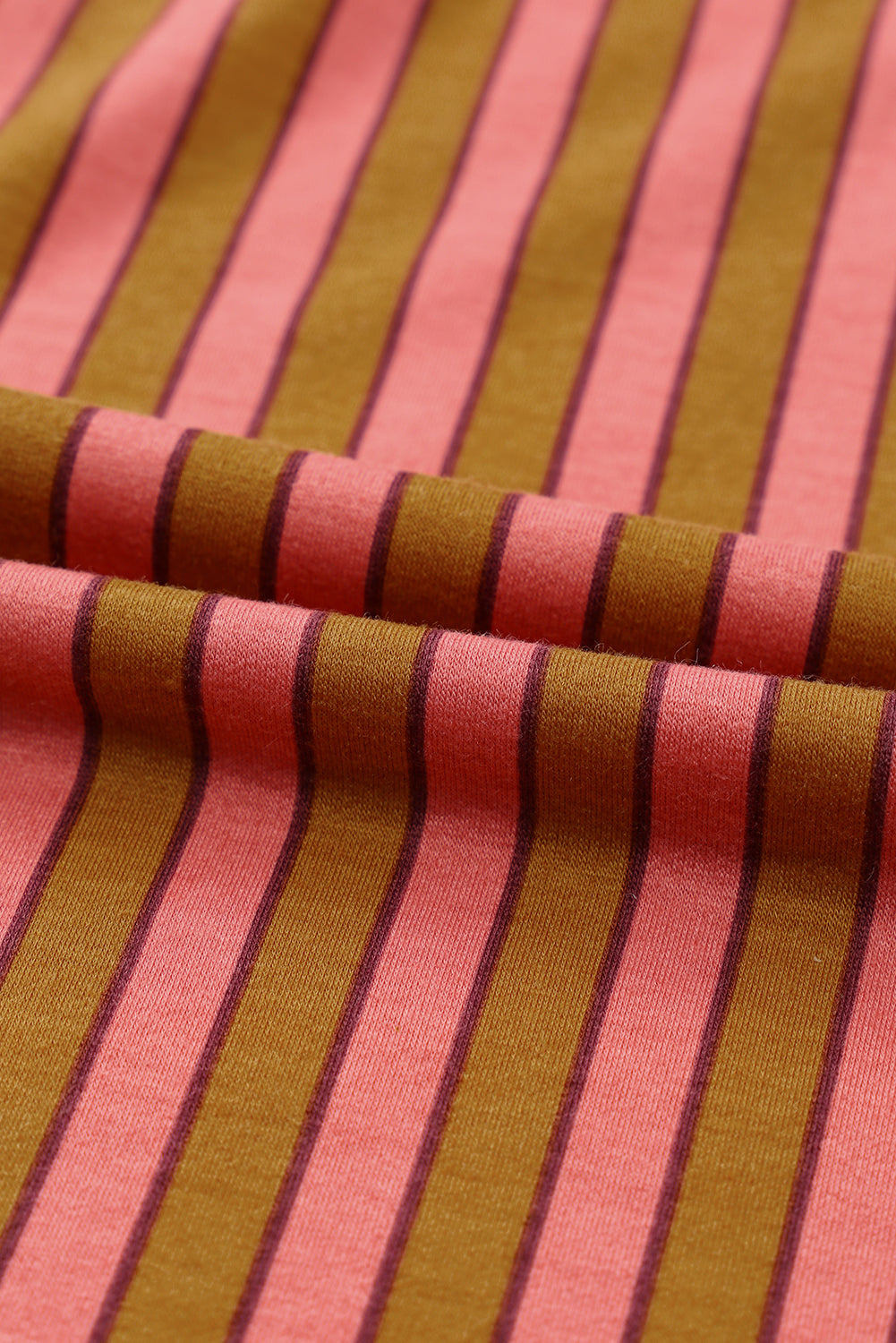 Striped Tie-Waist Button Pocket Wide-Leg Pants