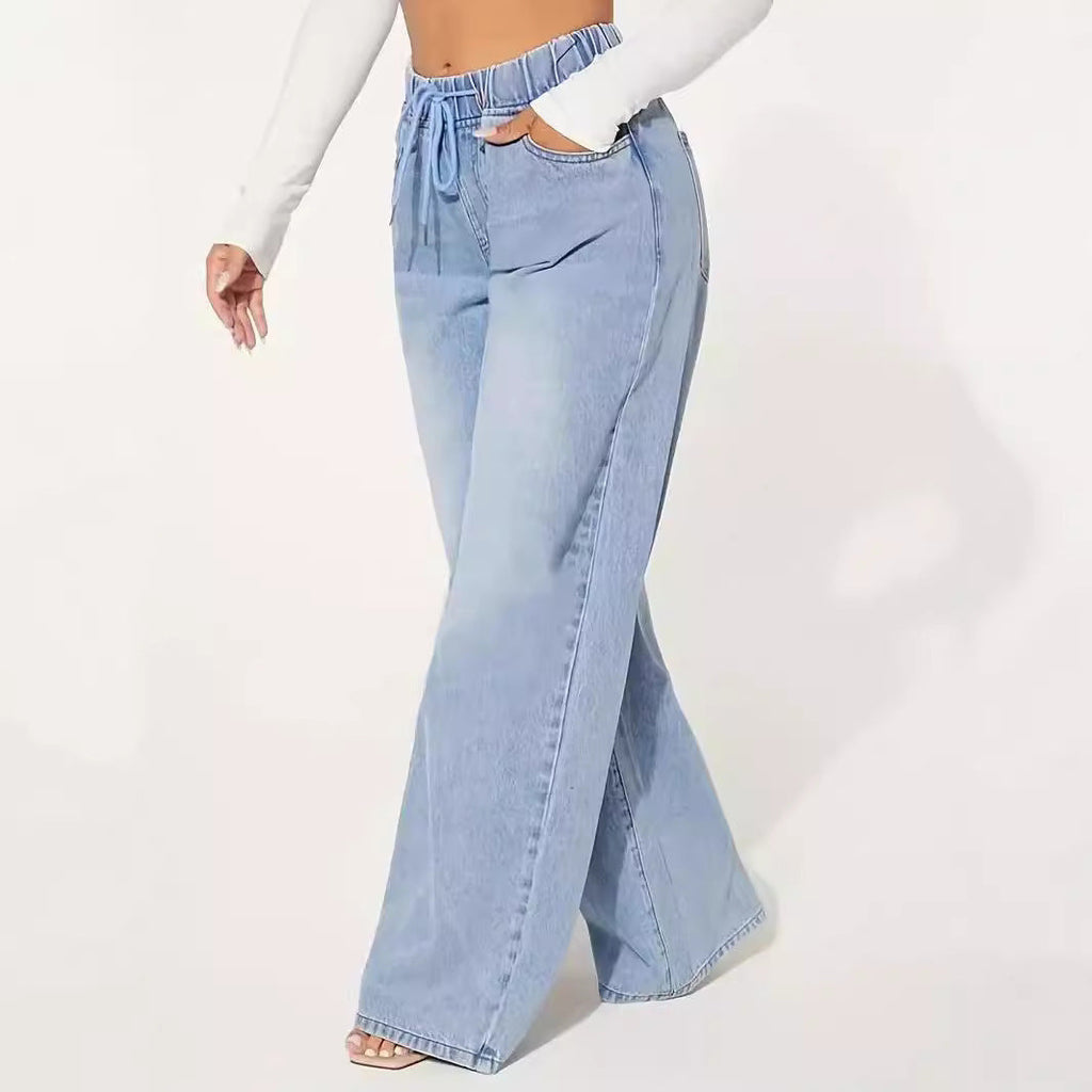 Edition 25 High-Waist Drawstring Wide-Leg Jeans