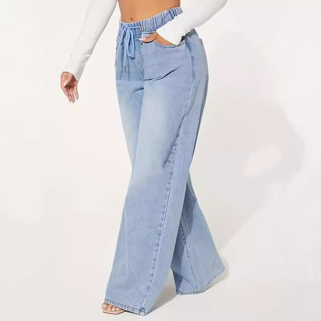 Edition 25 High-Waist Drawstring Wide-Leg Jeans