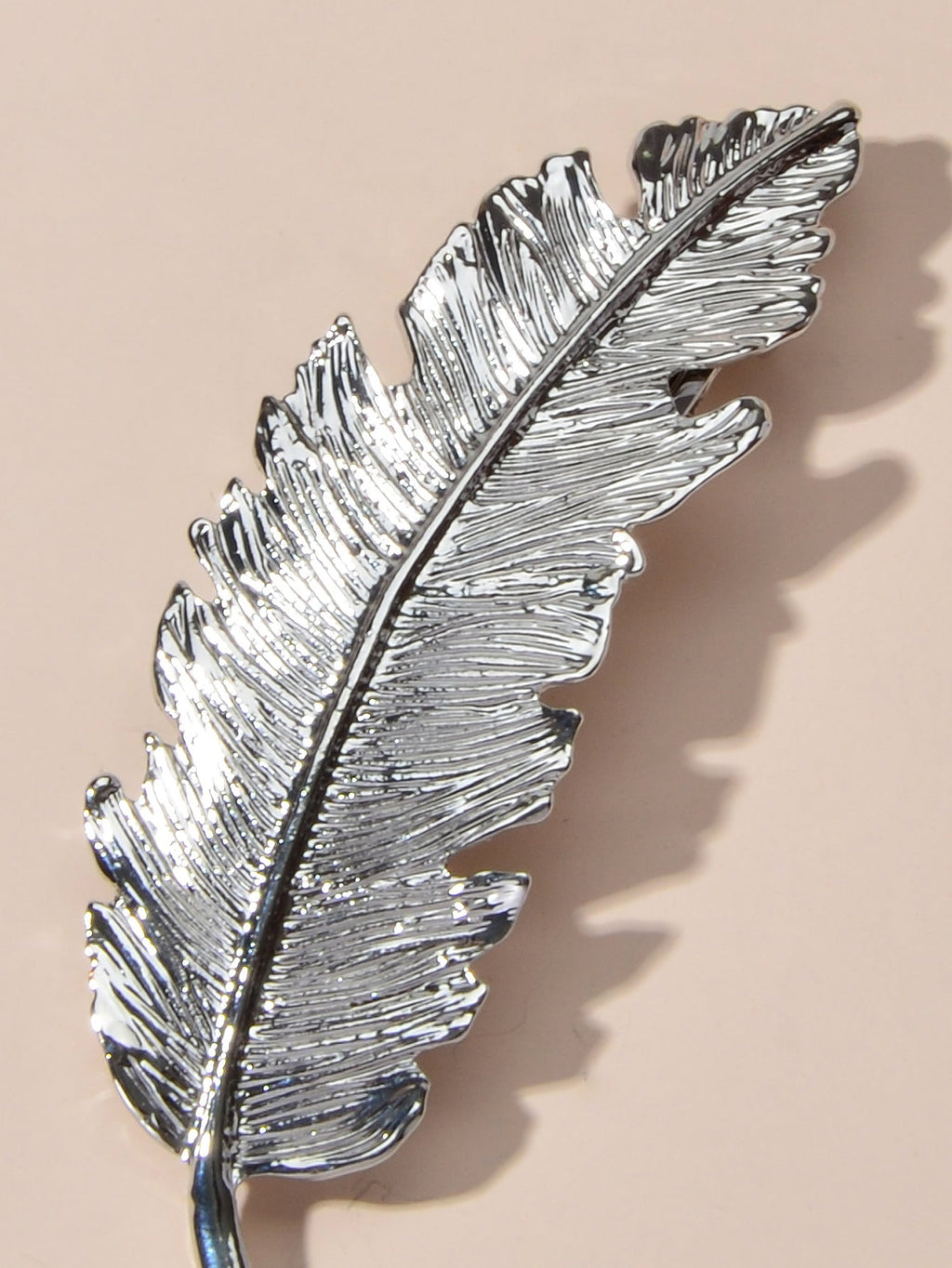 Feather Metal Hair Clips
