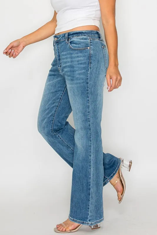 Bootcut Mid-Rise Cat Whisker Jeans