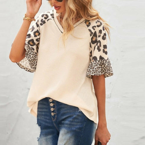Leopard Sleeve Statement Women’s Top