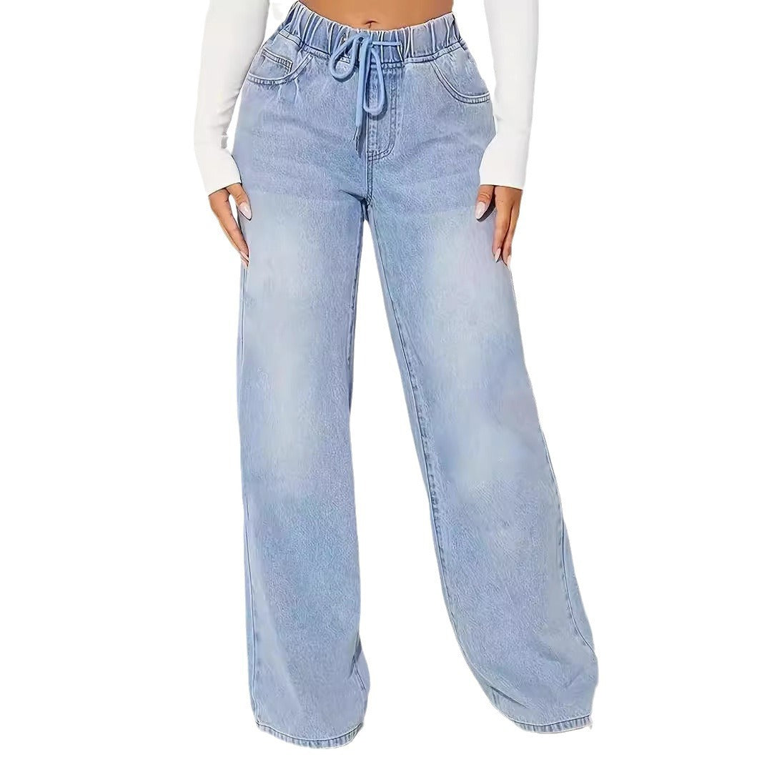 Edition 25 High-Waist Drawstring Wide-Leg Jeans