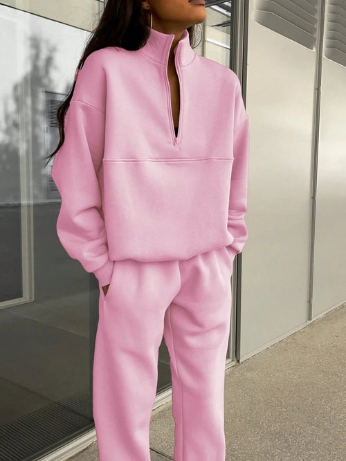 Long-Sleeve Zip-Up Sports Sweatshirt