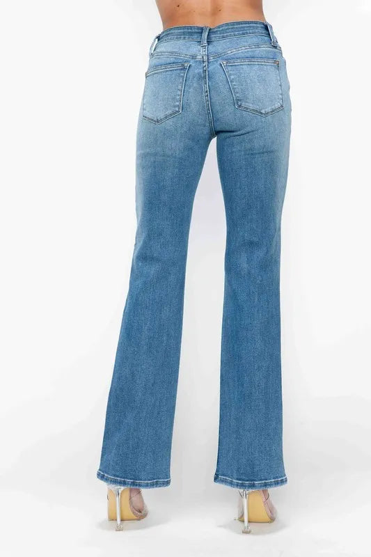 Bootcut Mid-Rise Cat Whisker Jeans