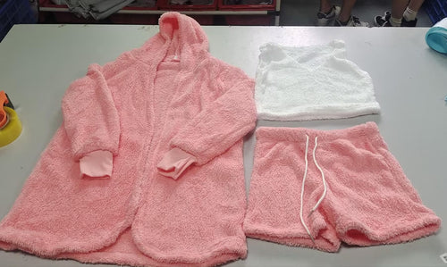 Trifecta Ribbed Lounge Set - Versatile Crop & Shorts Trio