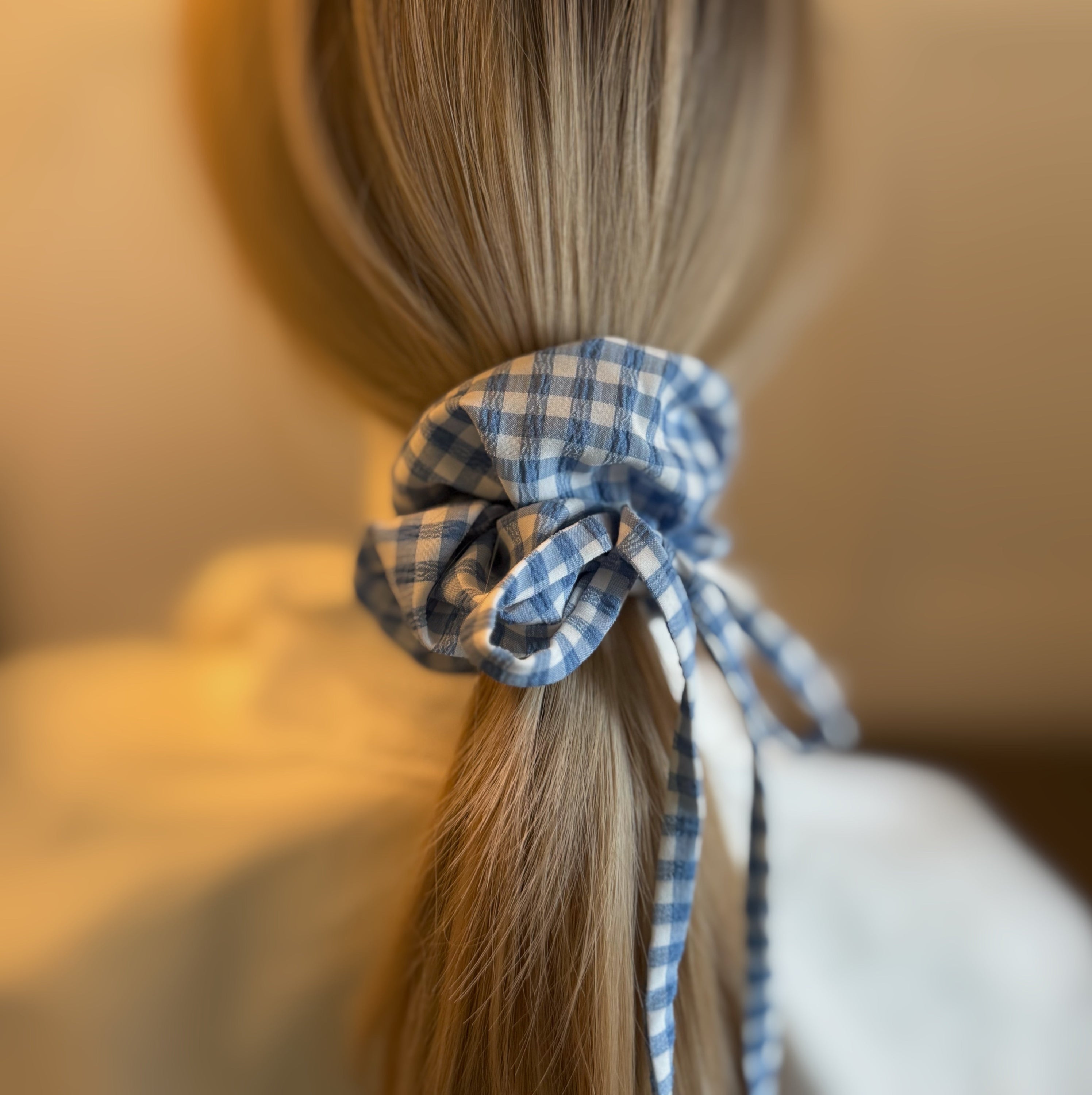 Checkered Duo Hair Scrunchie Set