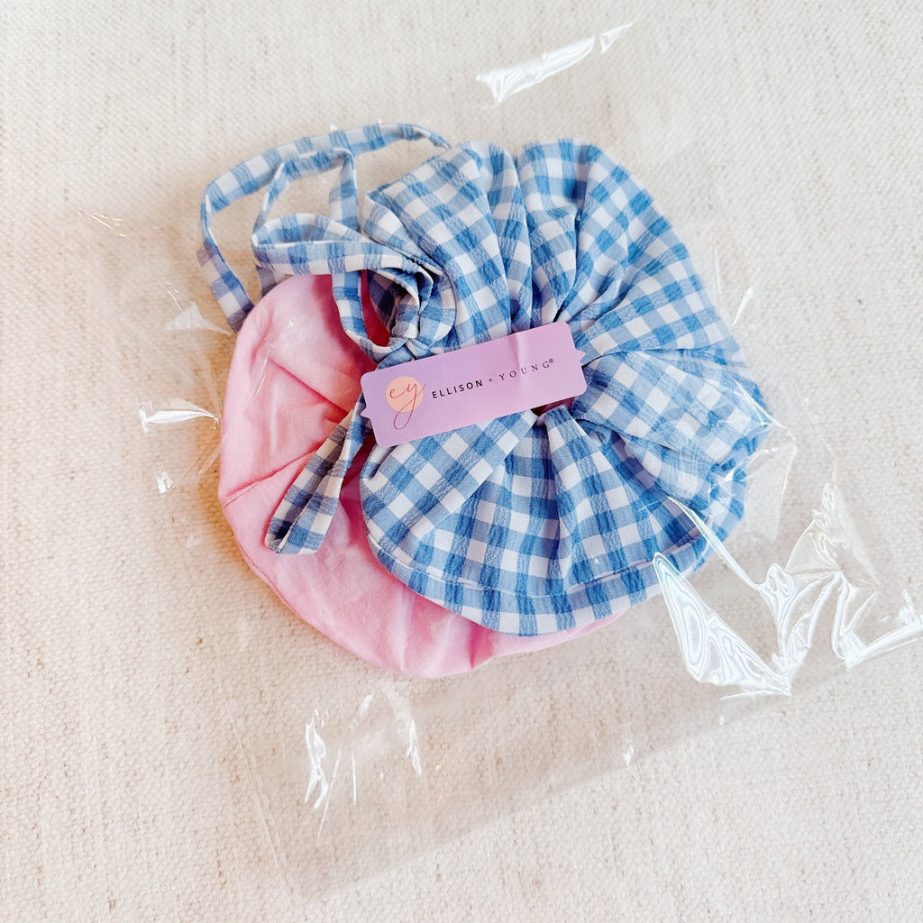 Checkered Duo Hair Scrunchie Set