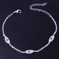 Vintage Blue Evil Eye Crystal Anklet Bracelet