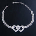 Double Heart Anklet Bracelet