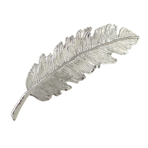 Feather Metal Hair Clips