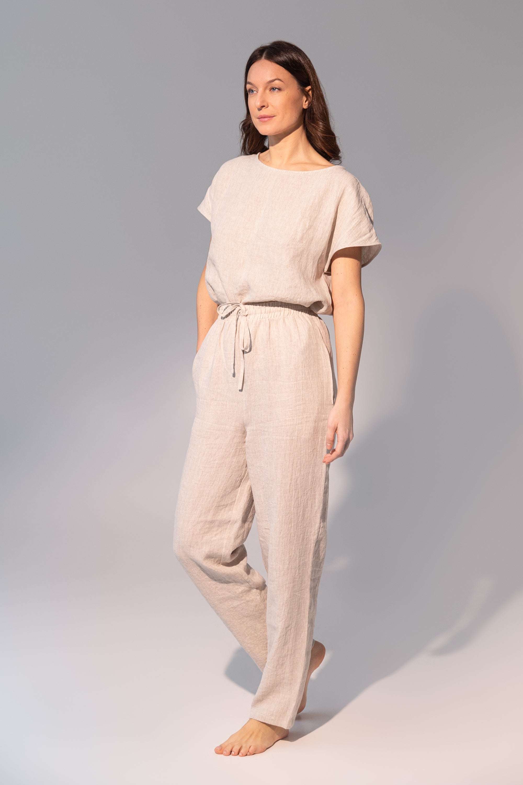 Pure Light Linen Set - Essential Natural Loungewear