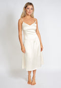 Léonie Pearl Satin Slip Slip Dress