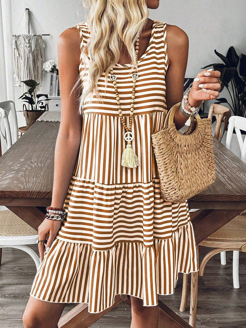 Maritime Stripe Sundress – Breezy Sleeveless Summer Print