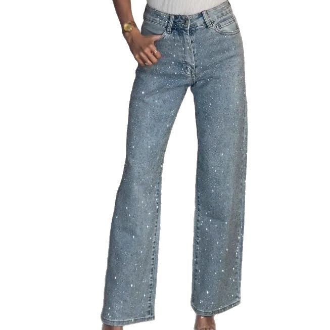 Edition 25 High-Waist Straight Glitter Street Jeans