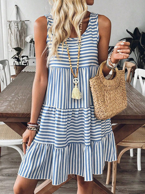 Maritime Stripe Sundress – Breezy Sleeveless Summer Print