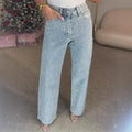 Edition 25 High-Waist Straight Glitter Street Jeans