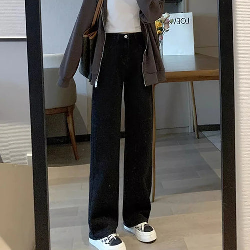 Vintage High-Waist Wide-Leg Fashion Jeans