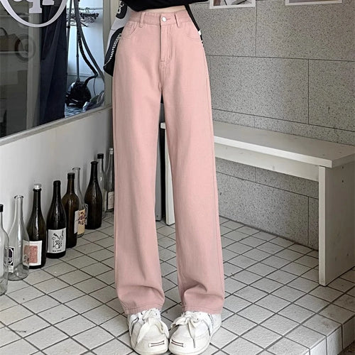 Vintage High-Waist Wide-Leg Fashion Jeans