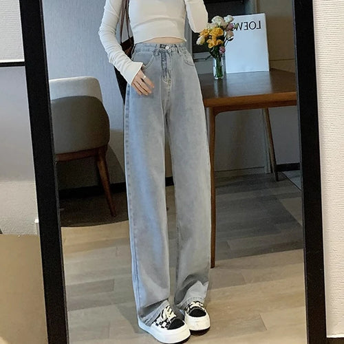 Vintage High-Waist Wide-Leg Fashion Jeans
