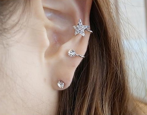 Star Stud & Clip Earring