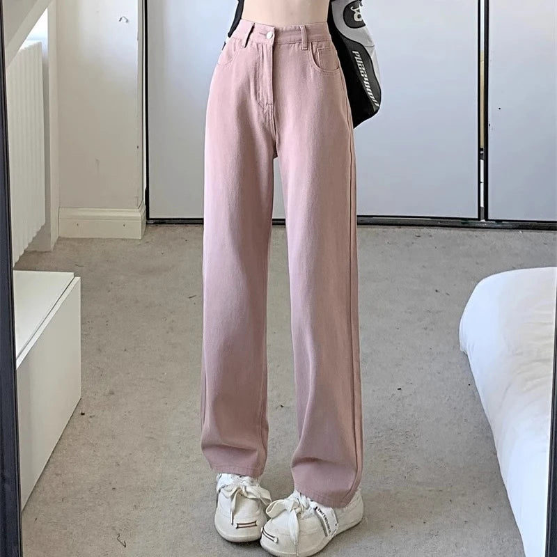 Vintage High-Waist Wide-Leg Fashion Jeans