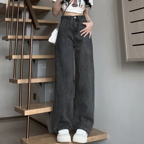 Vintage High-Waist Wide-Leg Fashion Jeans