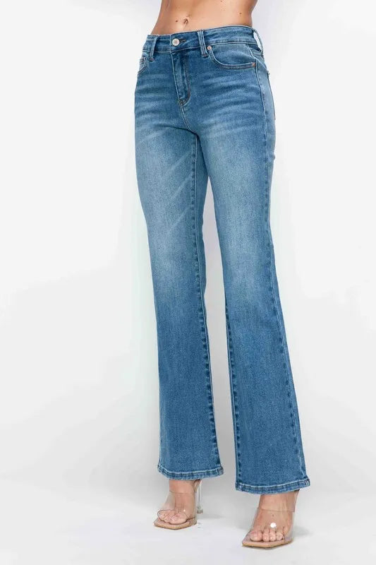 Bootcut Mid-Rise Cat Whisker Jeans