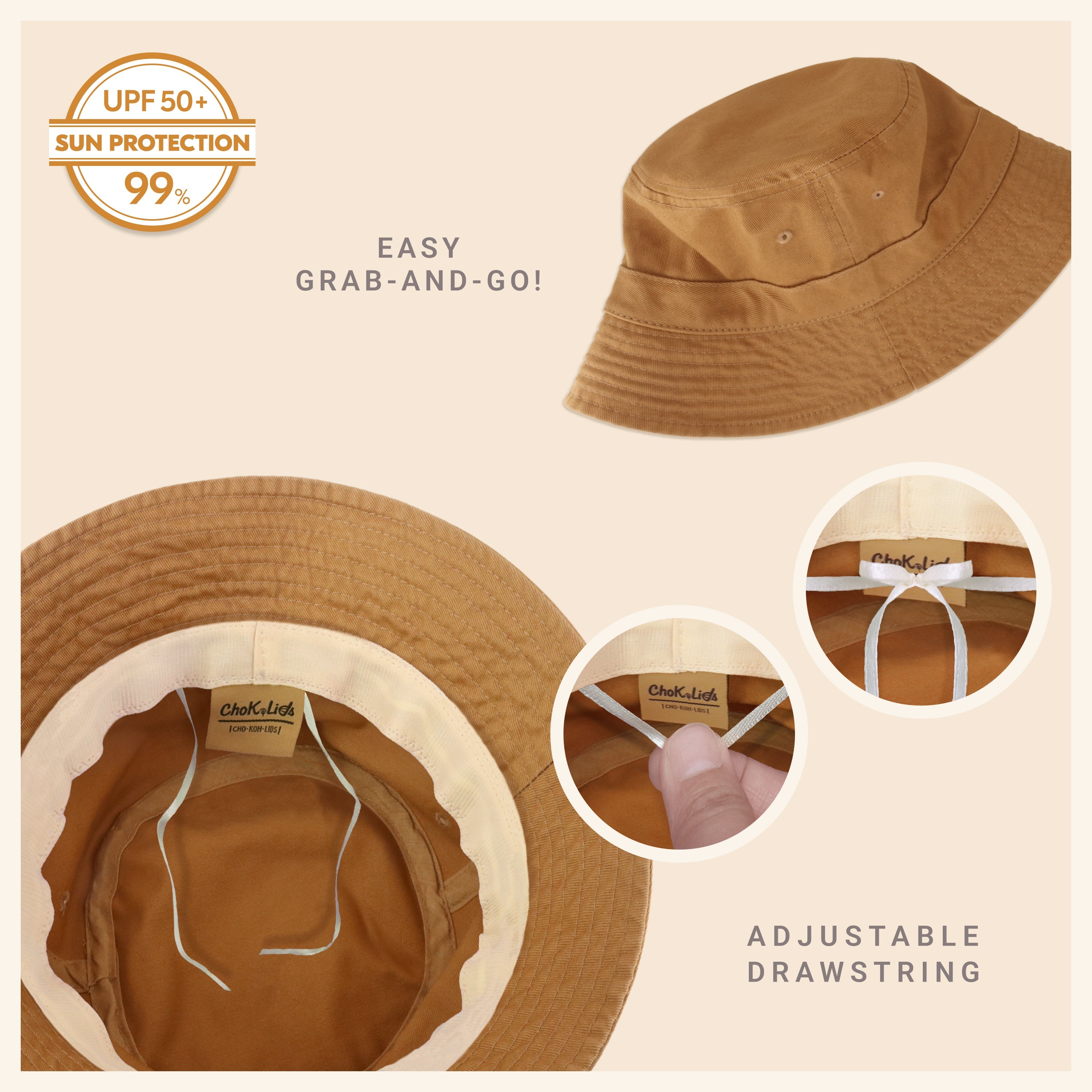 Classic Cotton Bucket Hat – Lightweight Summer Sun Hat for Women