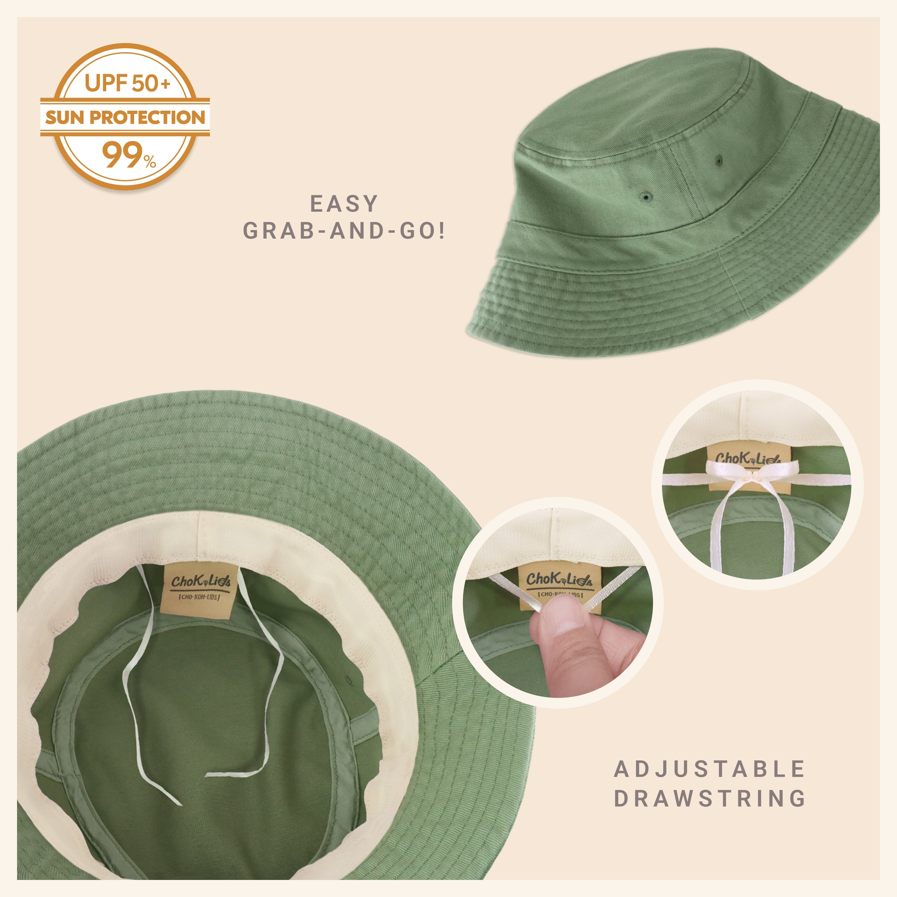 Classic Cotton Bucket Hat – Lightweight Summer Sun Hat for Women