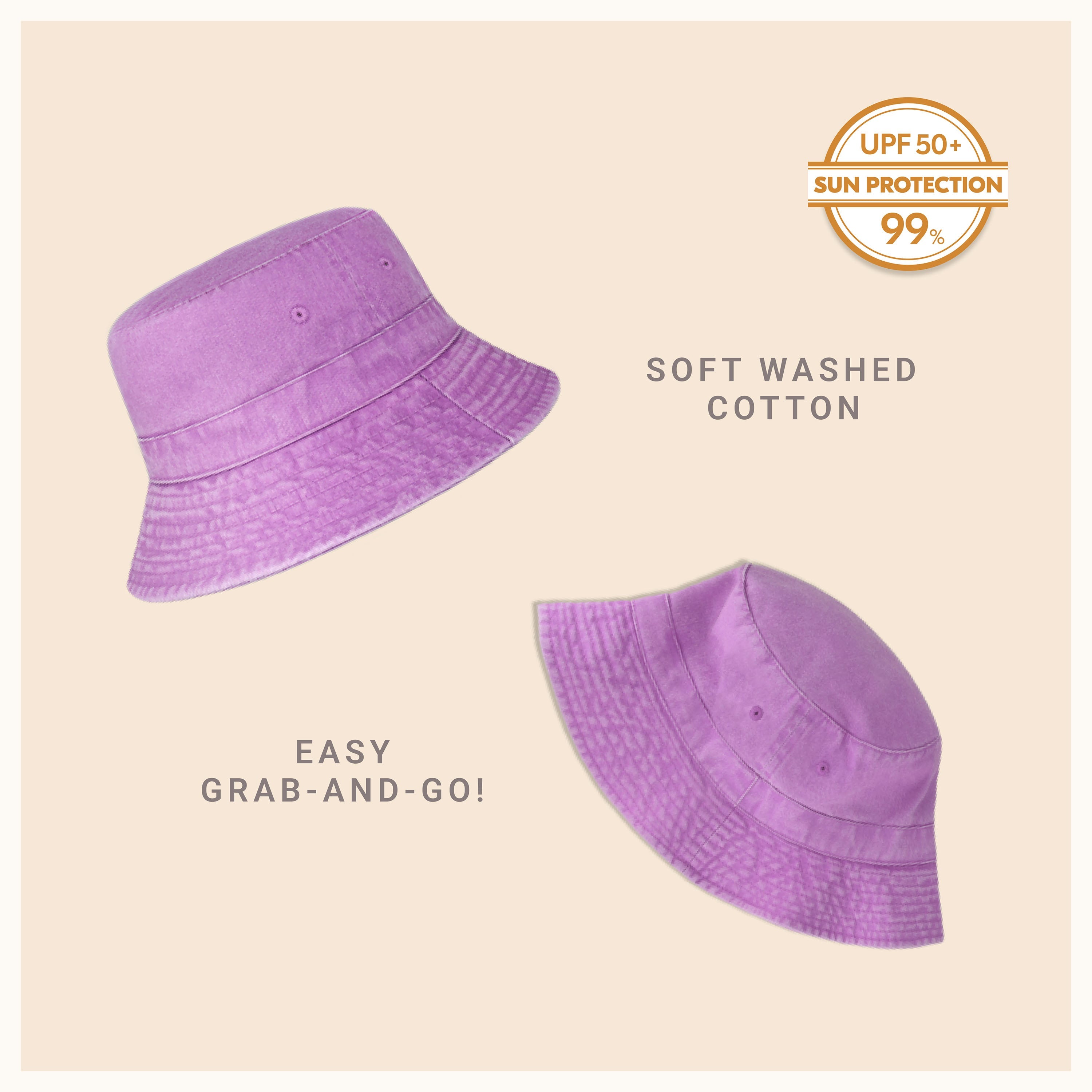 Classic Cotton Bucket Hat – Lightweight Summer Sun Hat for Women