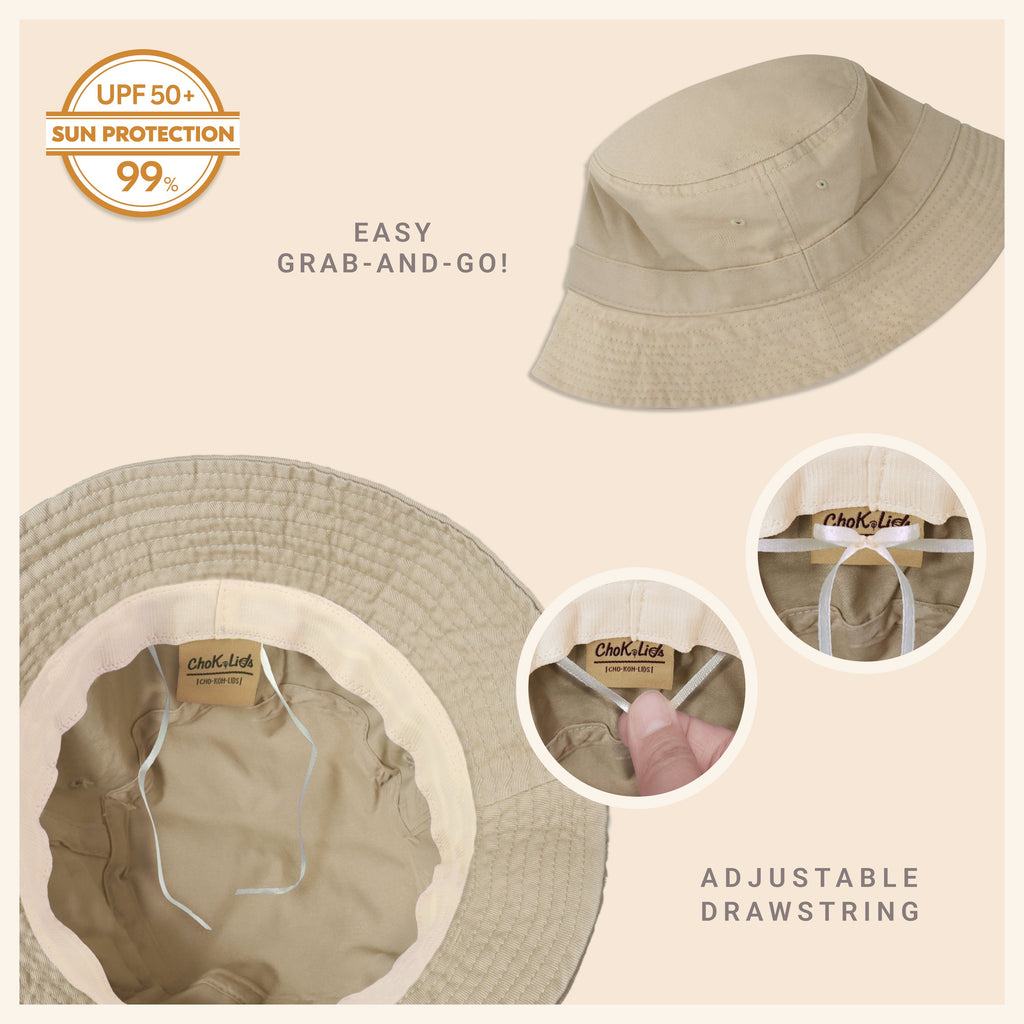 Classic Cotton Bucket Hat – Lightweight Summer Sun Hat for Women