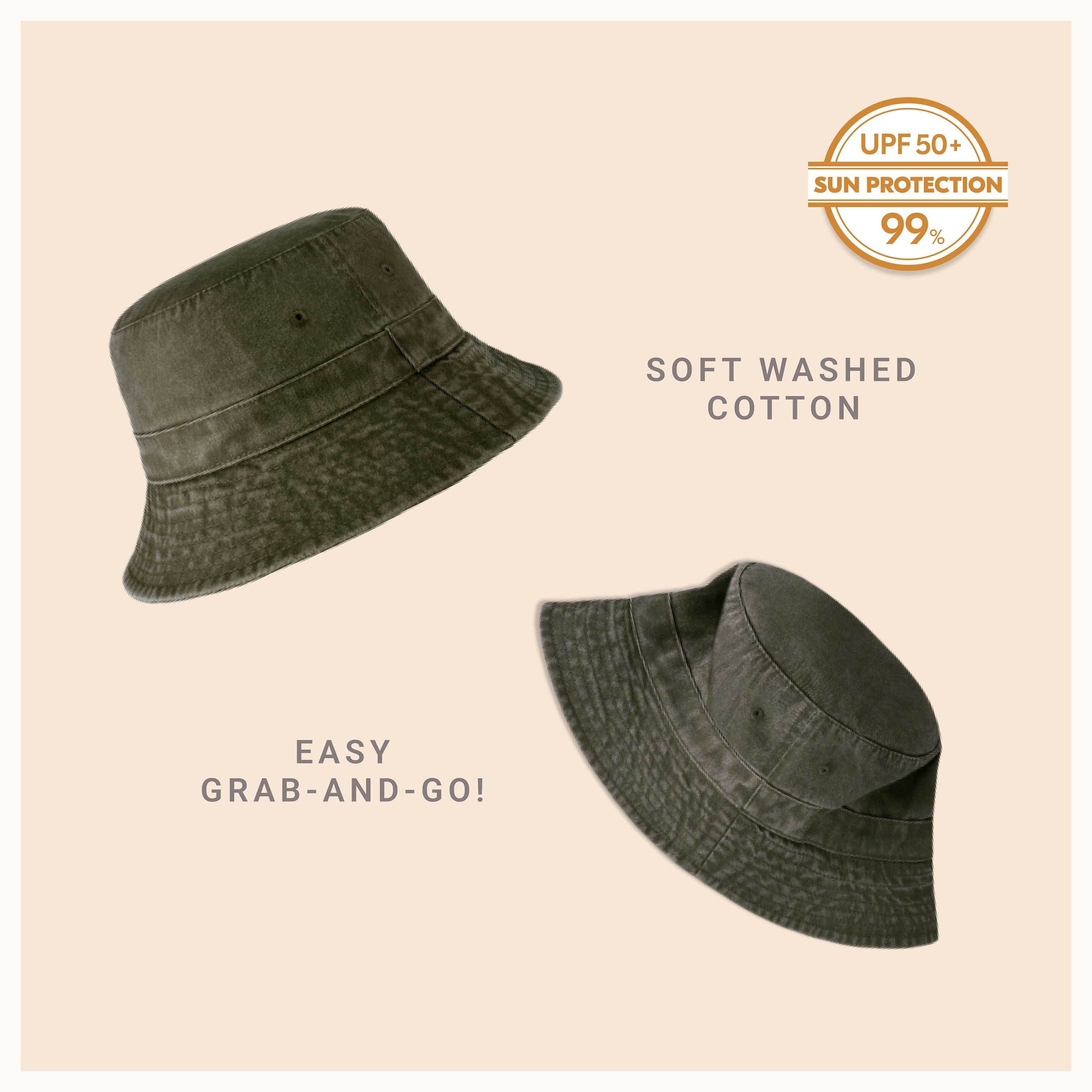 Classic Cotton Bucket Hat – Lightweight Summer Sun Hat for Women