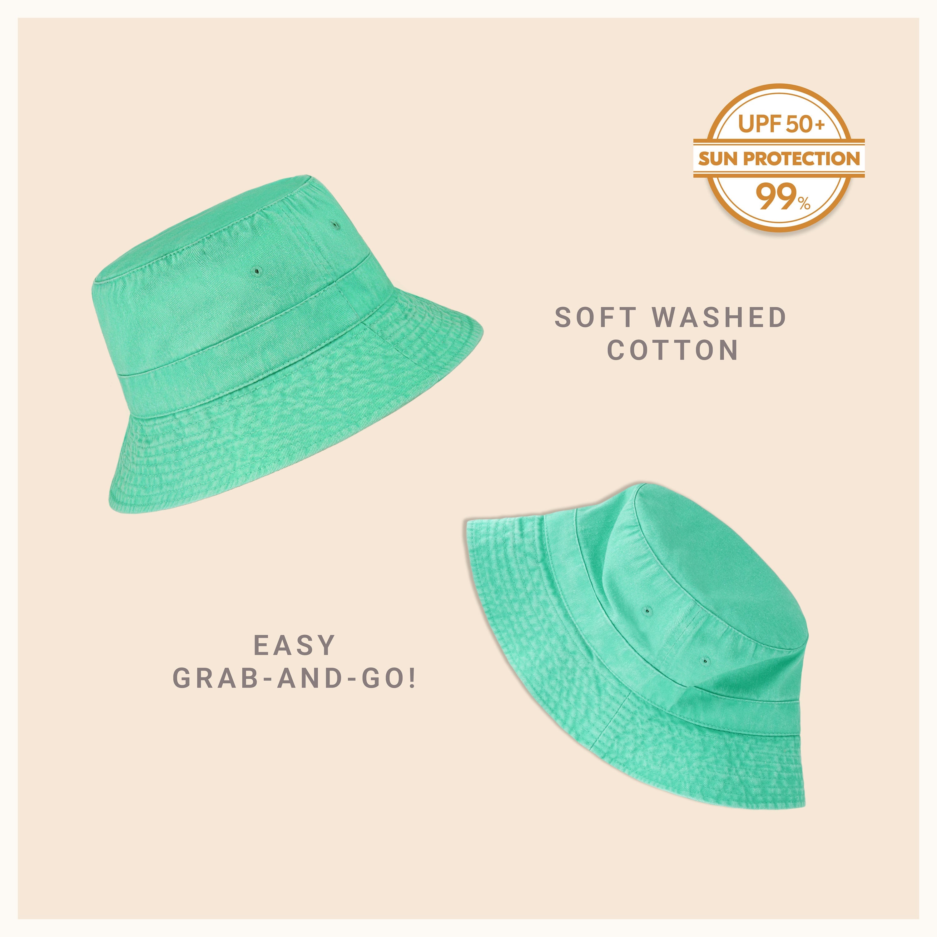 Classic Cotton Bucket Hat – Lightweight Summer Sun Hat for Women