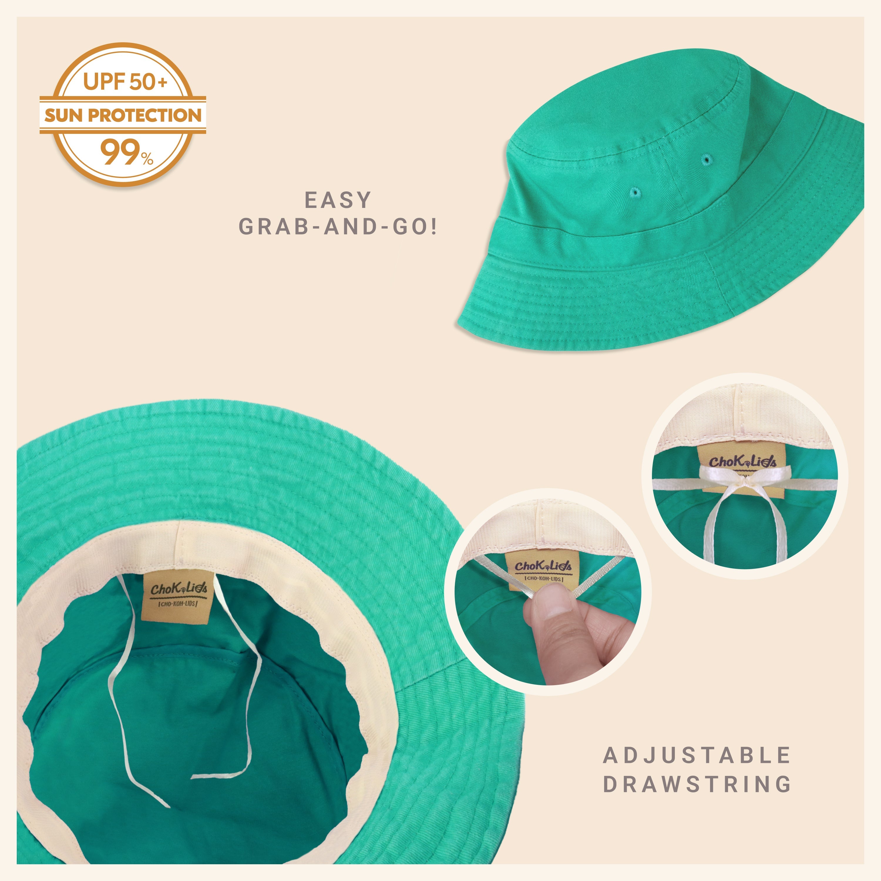 Classic Cotton Bucket Hat – Lightweight Summer Sun Hat for Women