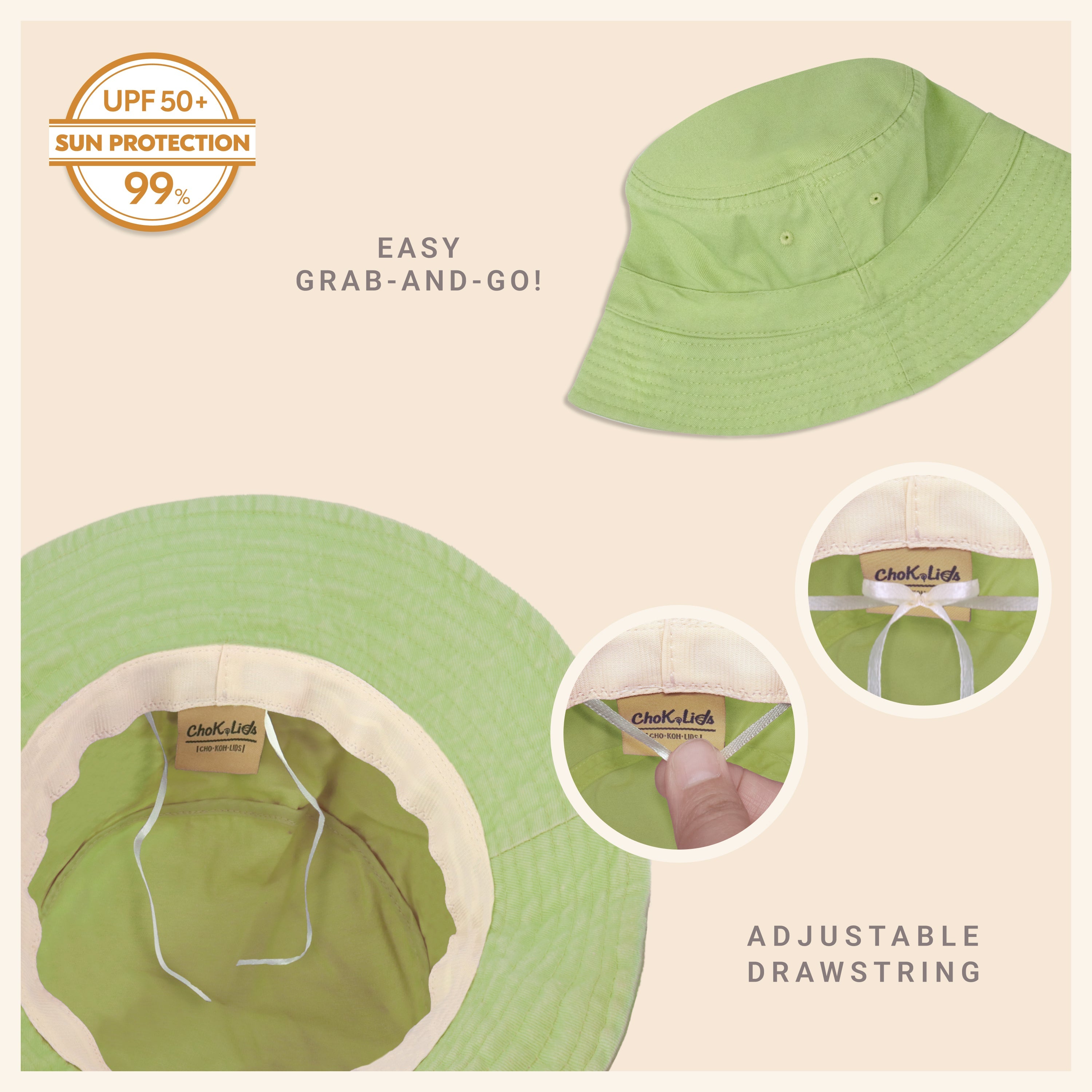 Classic Cotton Bucket Hat – Lightweight Summer Sun Hat for Women