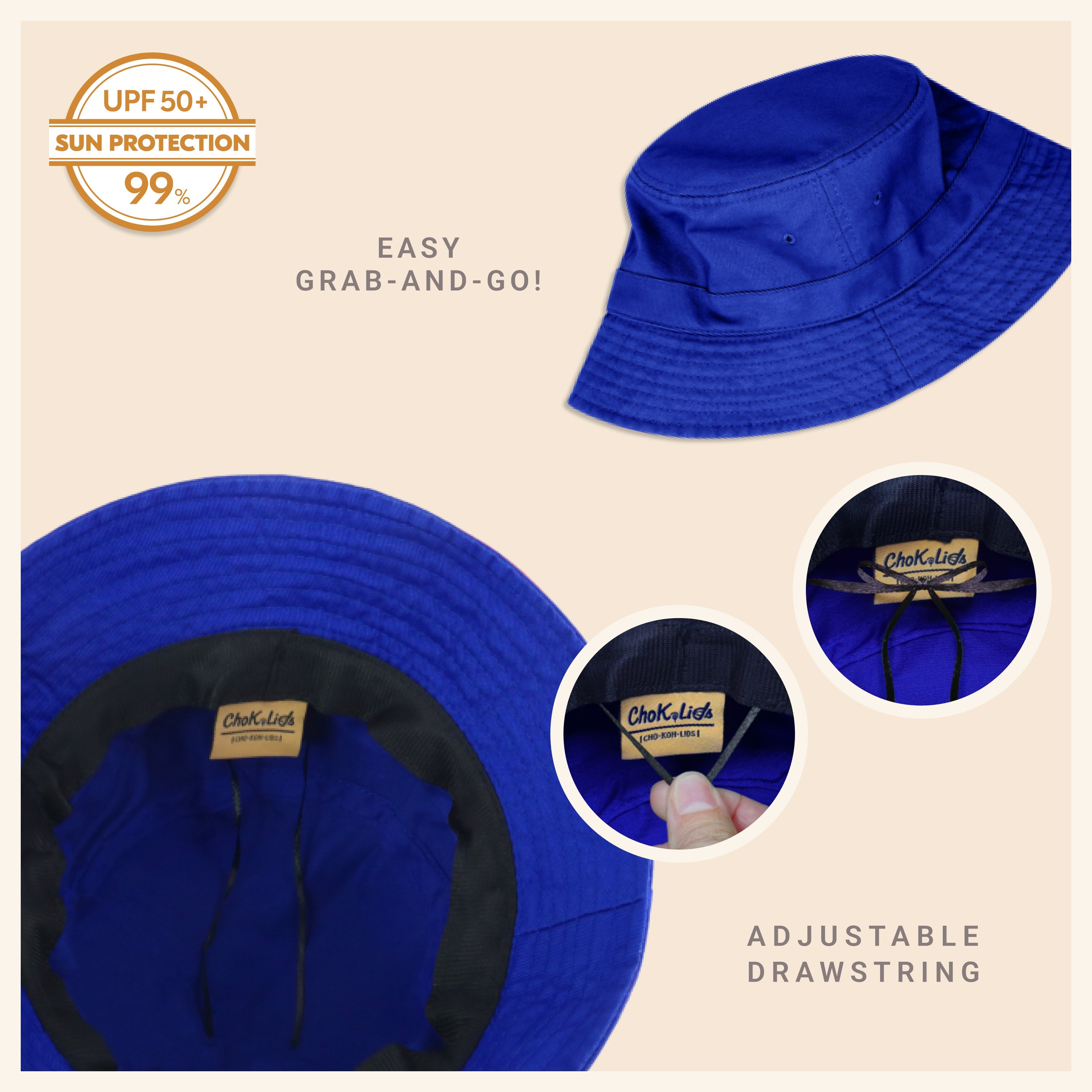 Classic Cotton Bucket Hat – Lightweight Summer Sun Hat for Women