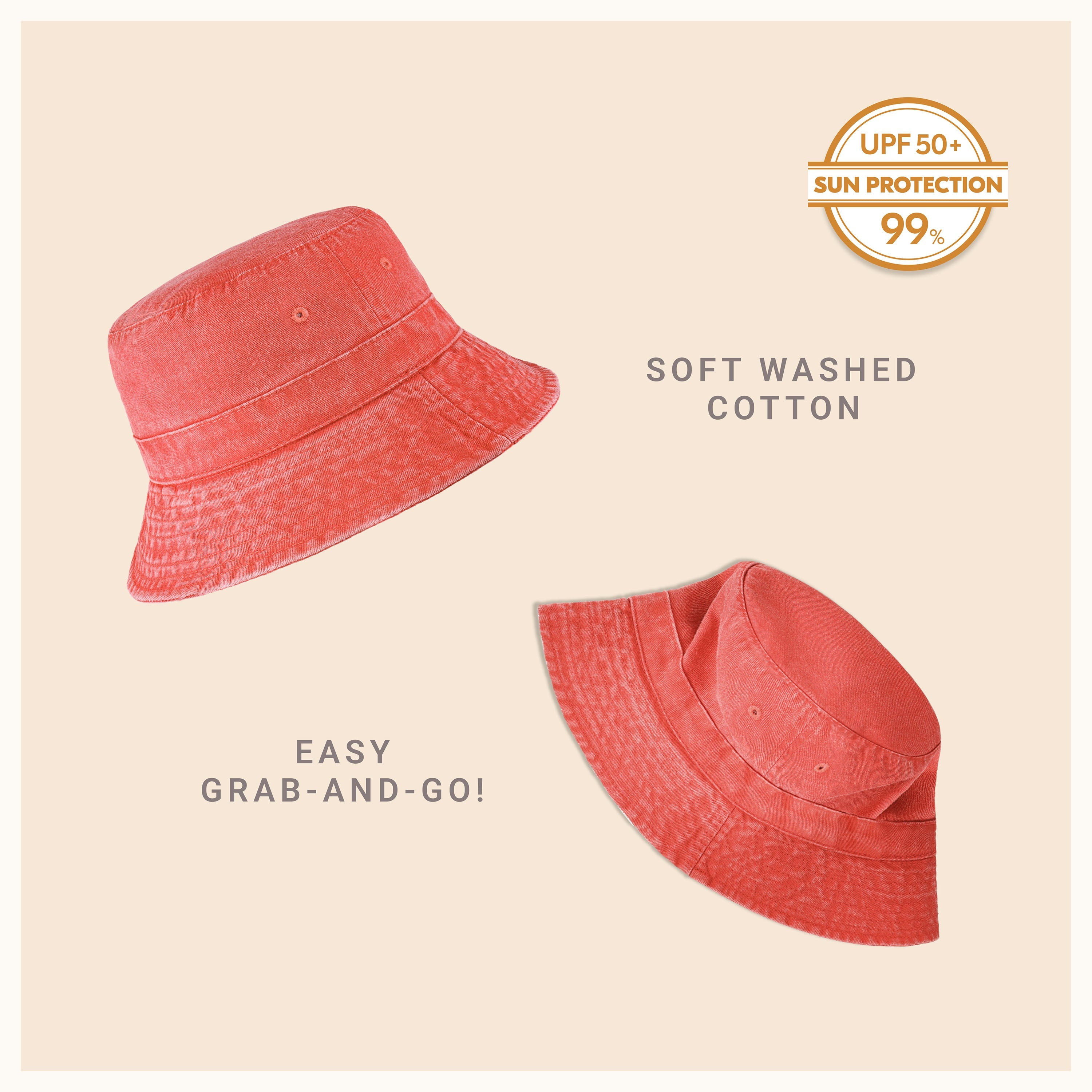 Classic Cotton Bucket Hat – Lightweight Summer Sun Hat for Women